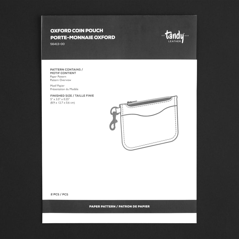 Modèle de pochette à monnaie Oxford en papier