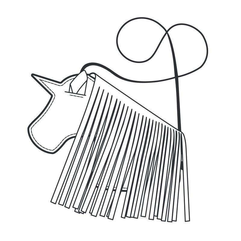 Modèle de papier à bandoulière licorne