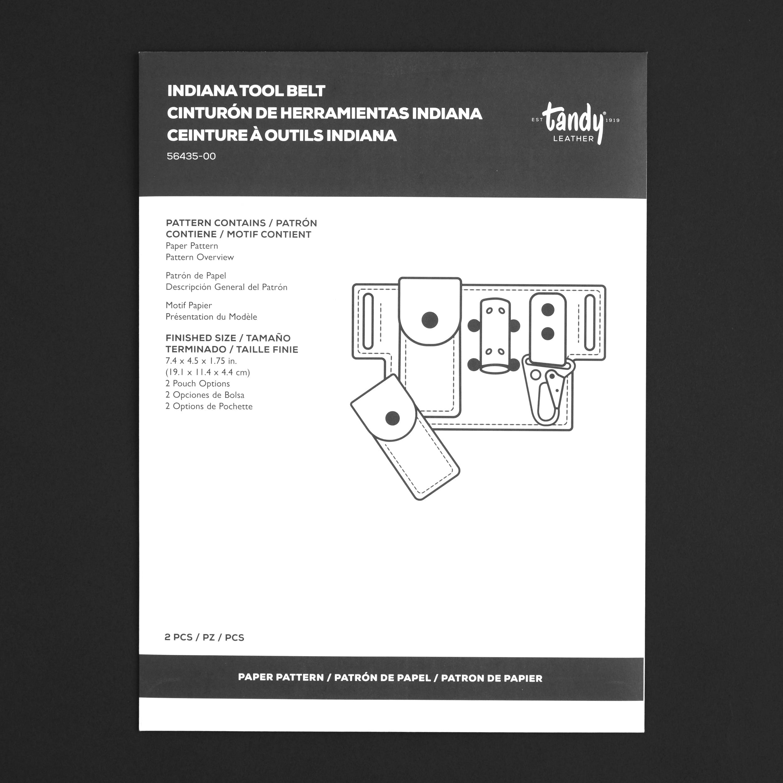 Indiana Tool Belt Paper Pattern — Tandy Leather, Inc.