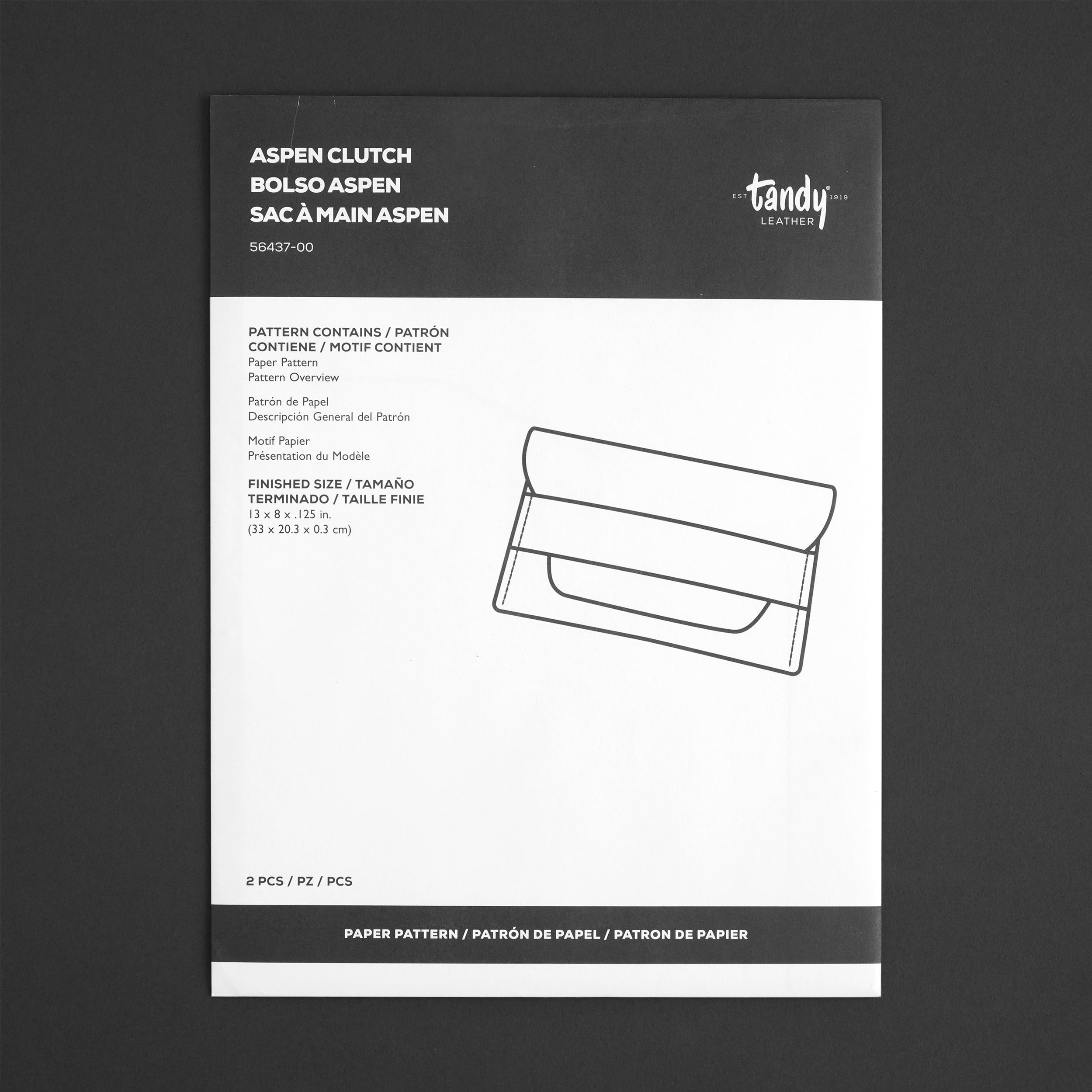 Aspen Clutch Paper Pattern — Tandy Leather, Inc.
