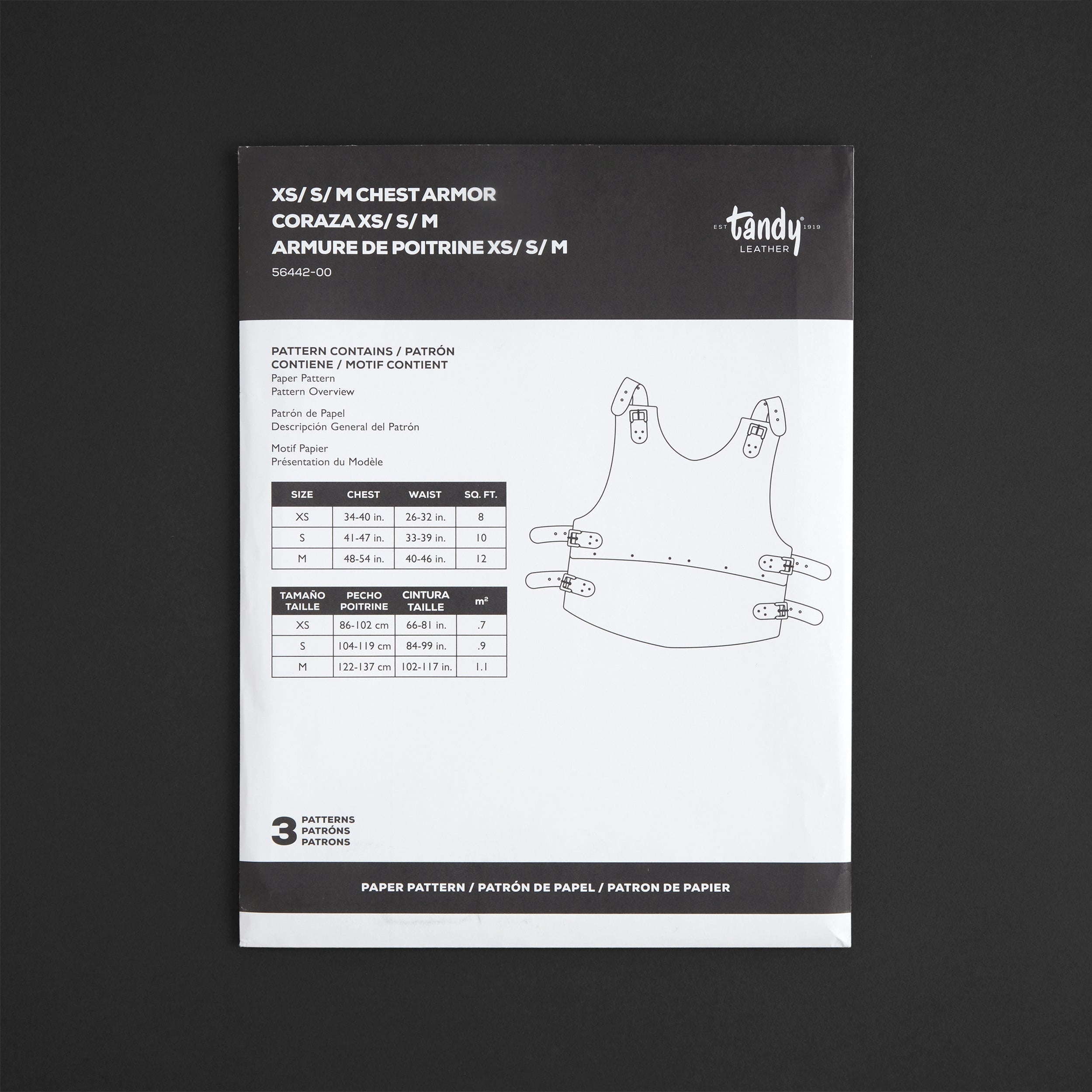 Chest Armor Paper Pattern — Tandy Leather, Inc.