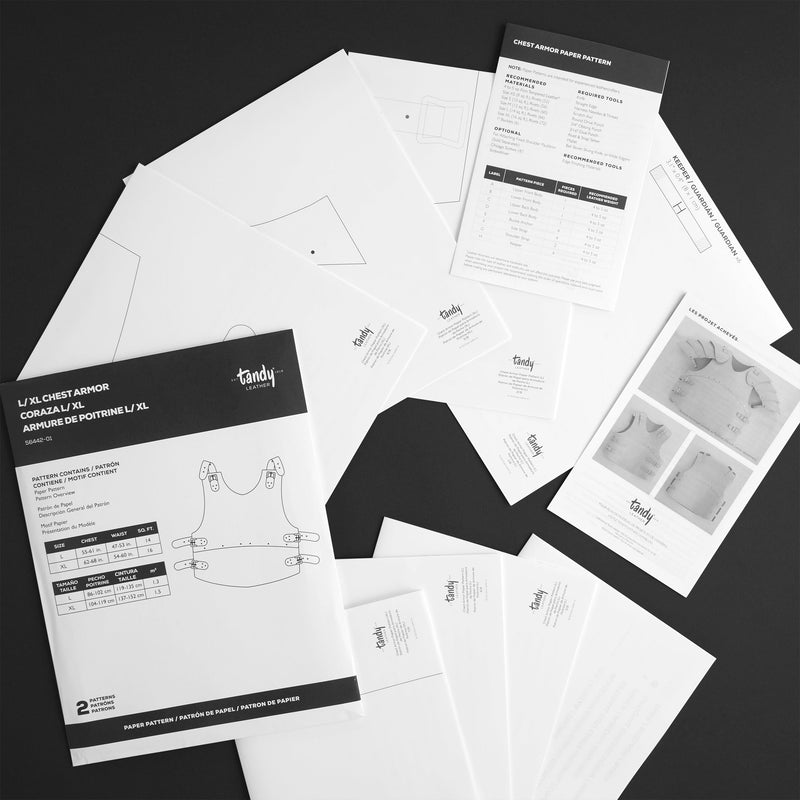 Patron en papier pour armure de poitrine