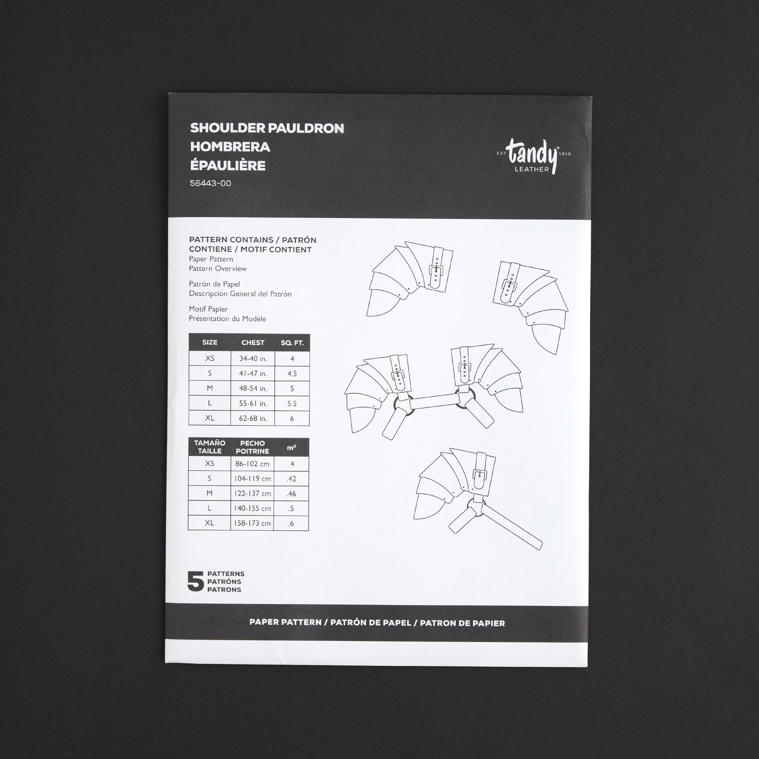 Customized Harness Sticker Paper Shoulder Pauldron & Harness Paper Pattern — Tandy Leather, Inc.