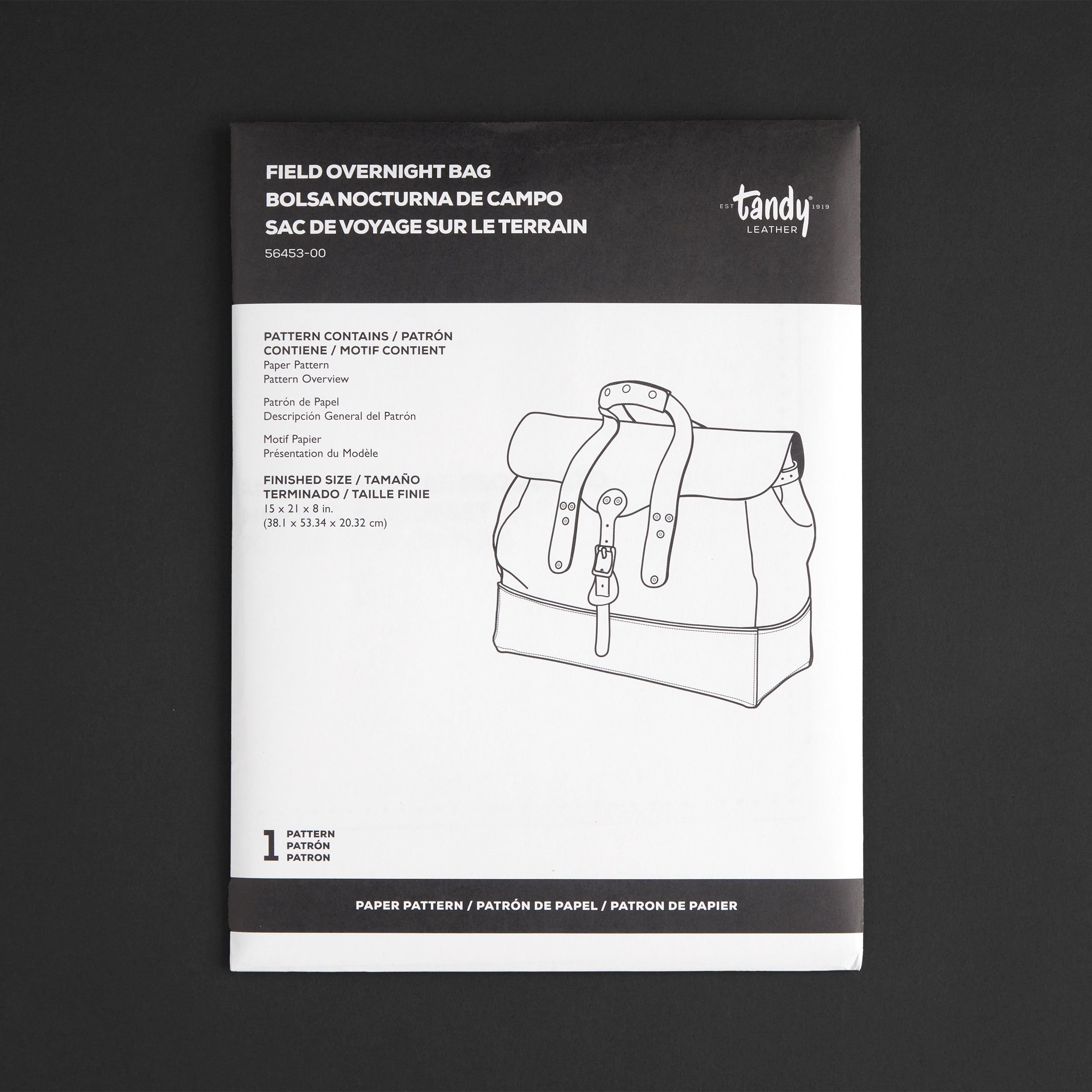 Field Overnight Bag Paper Pattern | Tandy Leather — Tandy Leather