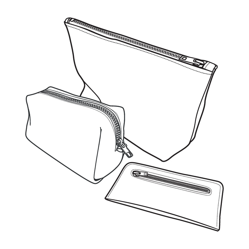 Patrón de papel para Trío de Estuches