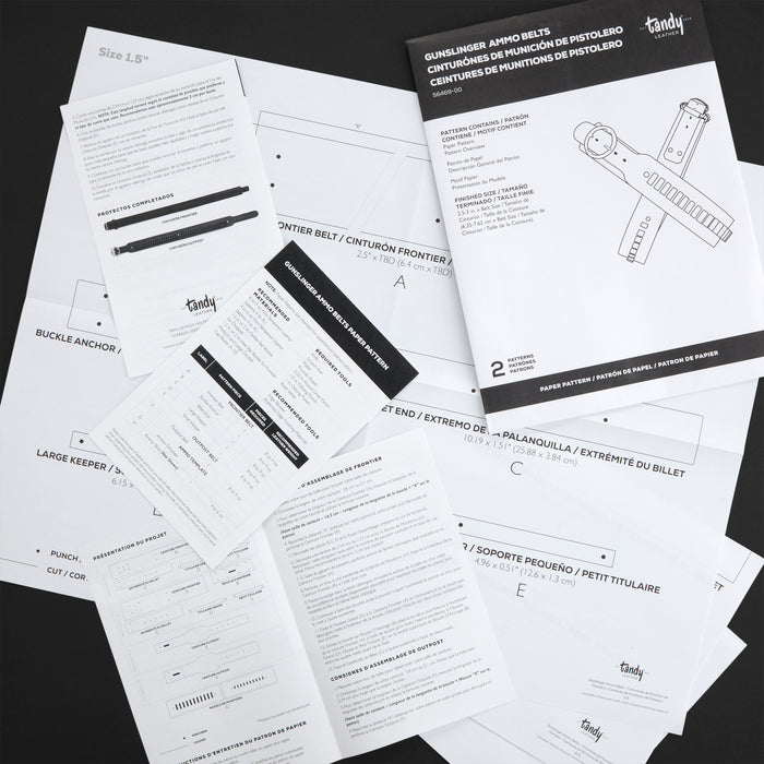 Gunslinger Ammo Belt Paper Pattern