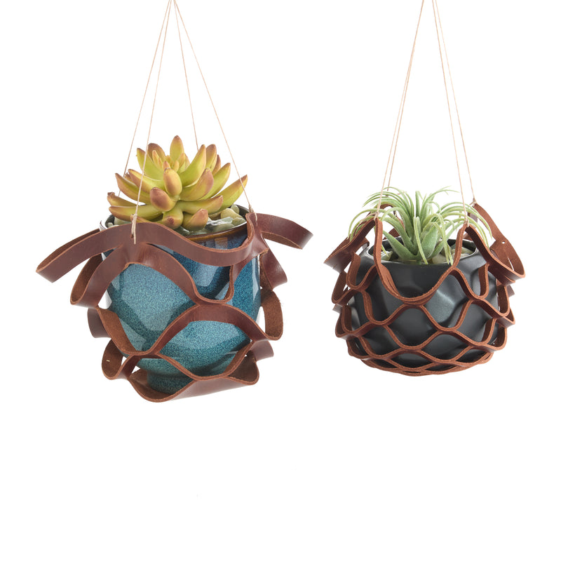 leather hanging plant holder Accordion Plant Holder Paper Pattern