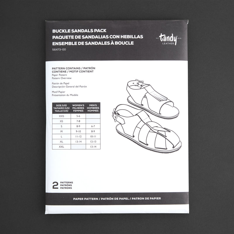 Patrón de papel de sandalias con hebilla