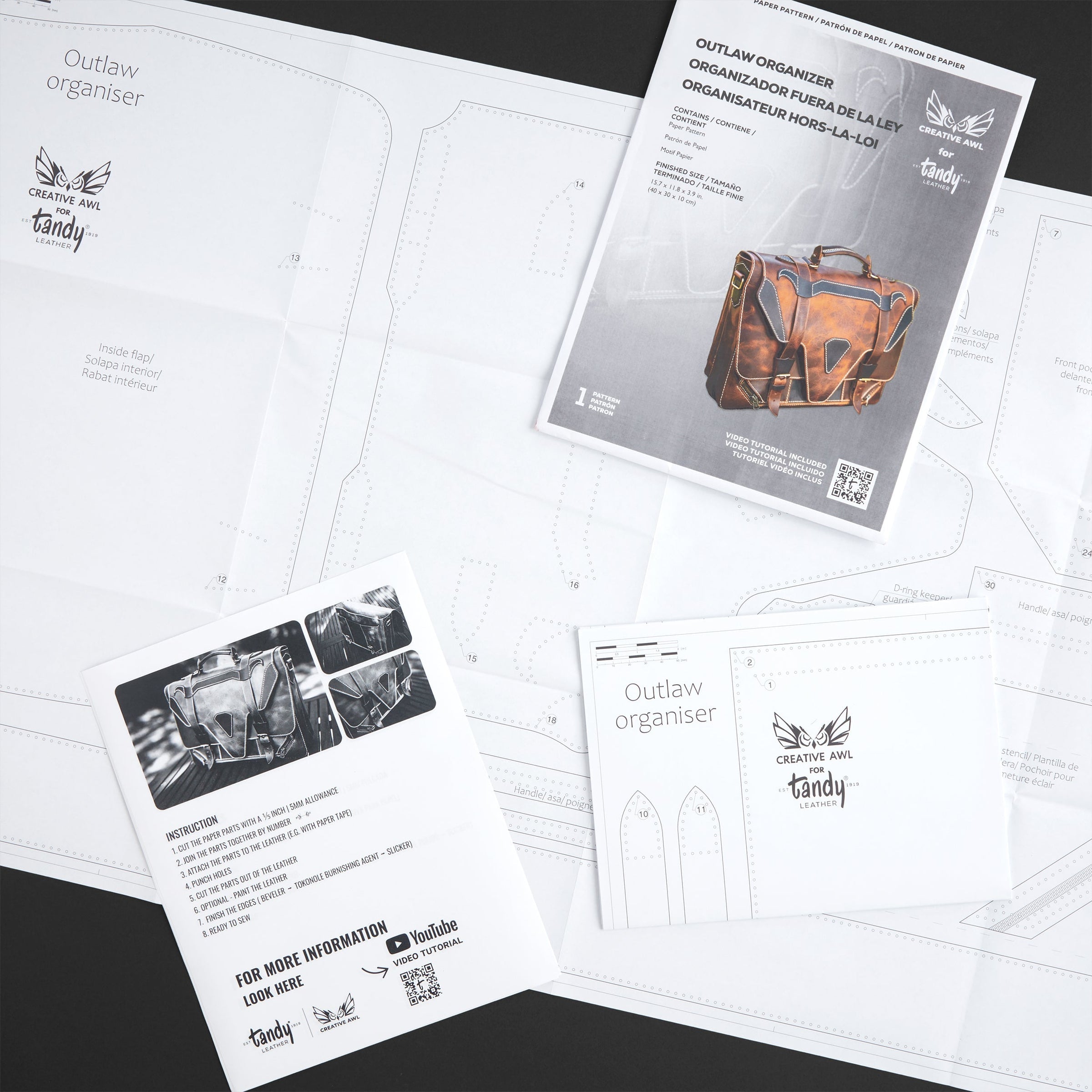 Creative Awl Outlaw Organizer Brief Paper | Tandy Leather — Tandy ...
