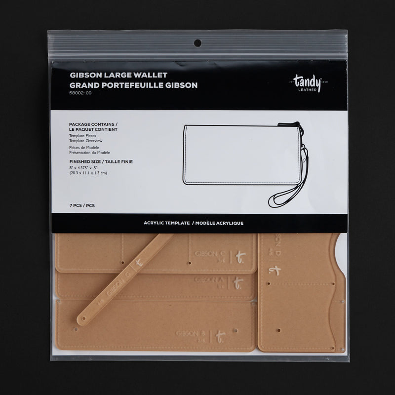 Plantilla acrílica de billetera grande Gibson