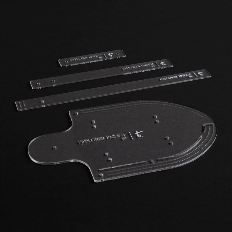 Plantilla acrílica para funda de cuchillo Explorer