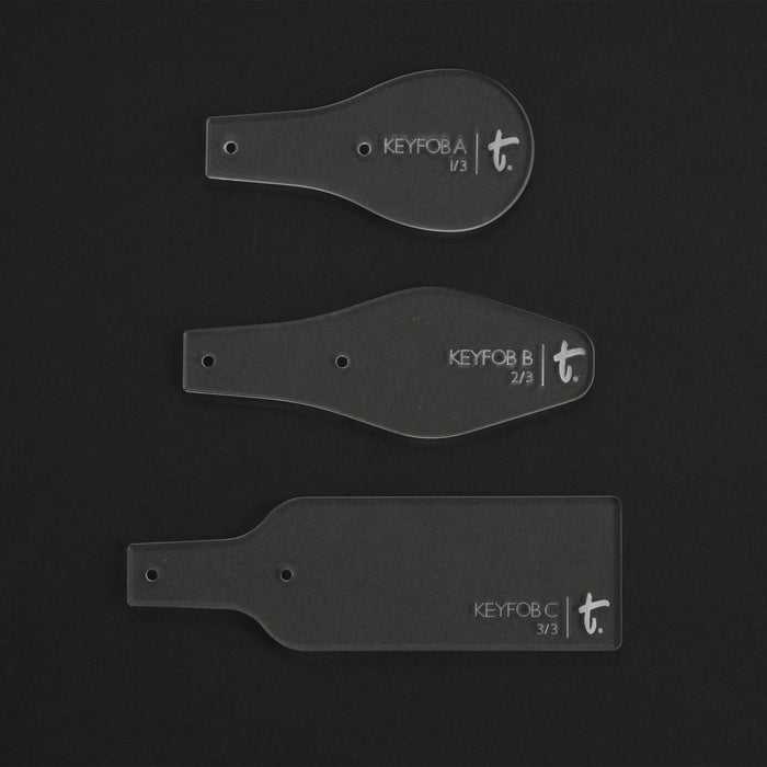 Key Fob 3 Pack Acrylic Template