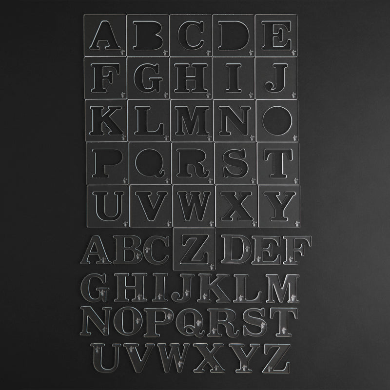 Classic Serif Font Acrylic Template Set
