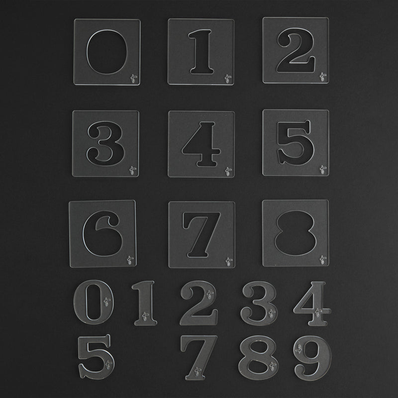 Classic Serif Font Acrylic Template Set