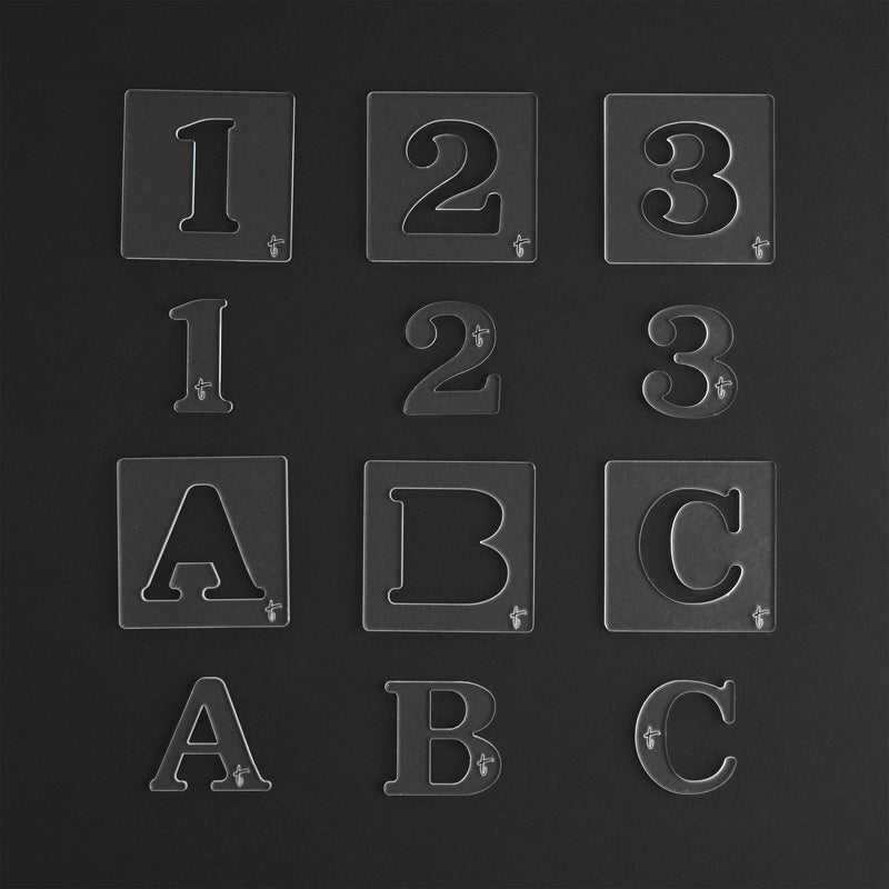 Classic Serif Font Acrylic Template Set