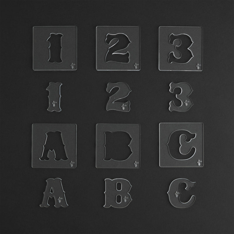 Sheridan Font Acrylic Template Set