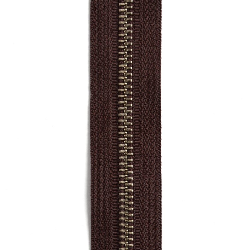 YKK #5 Nickel Plate Zipper Tape by the Yard