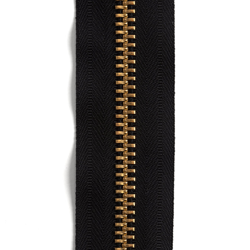 YKK #10 Brass Zipper Tape by the Yard