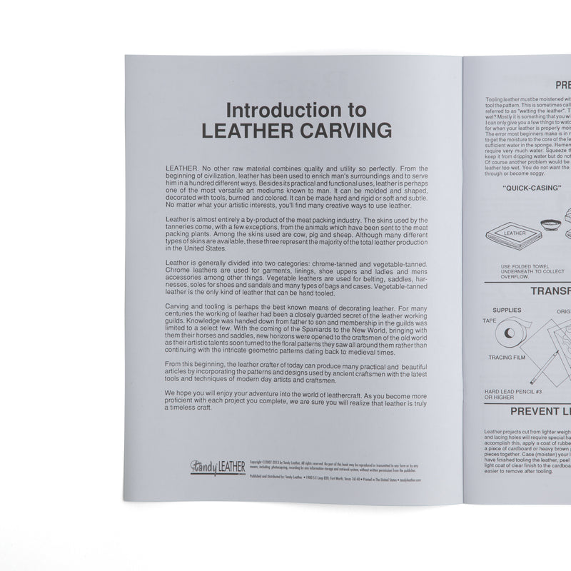 Livre de travail du cuir de base