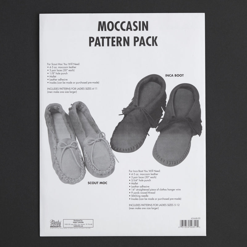Paquete de patrón de mocasín