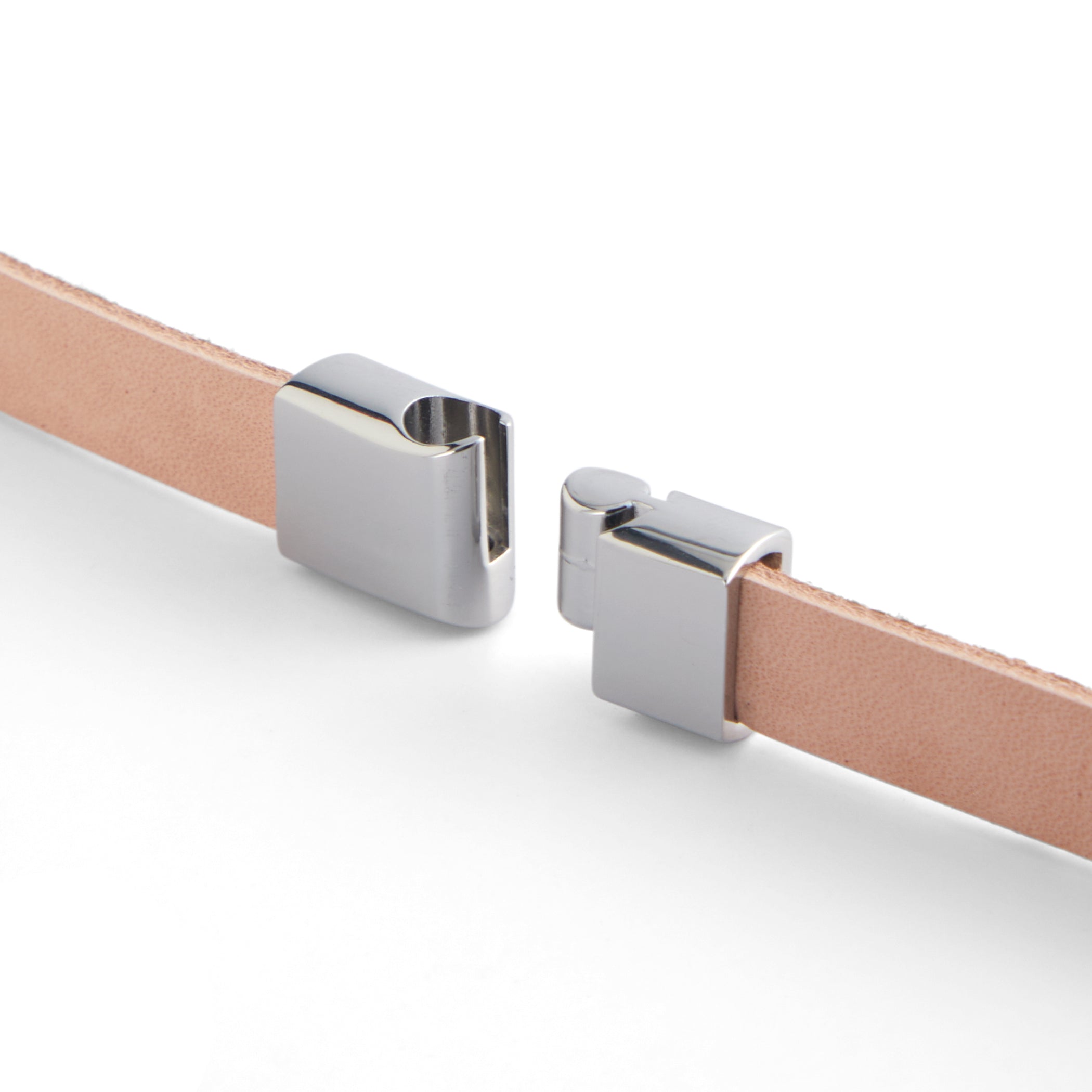 Slide Clasp Naplack Leather Belt