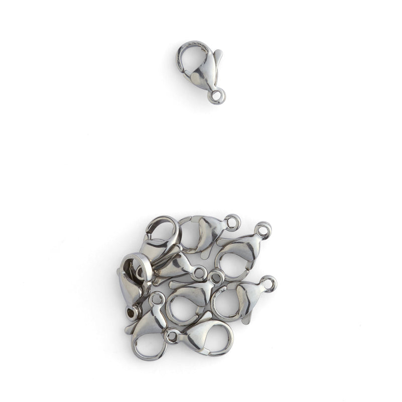 Stainless Steel Lobster Clasps 10 Pack