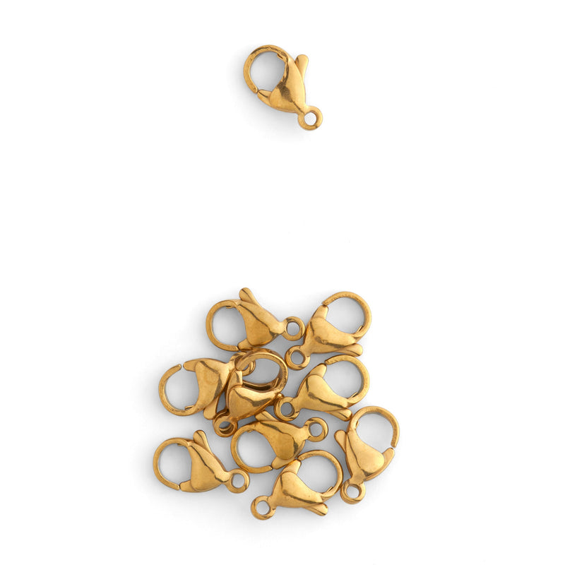 Stainless Steel Lobster Clasps 10 Pack