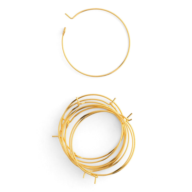 Pendientes de Aro de Acero Inoxidable, Paquete de 10