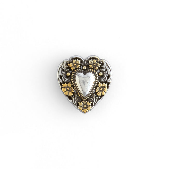 Floral Heart Concho — Tandy Leather, Inc.