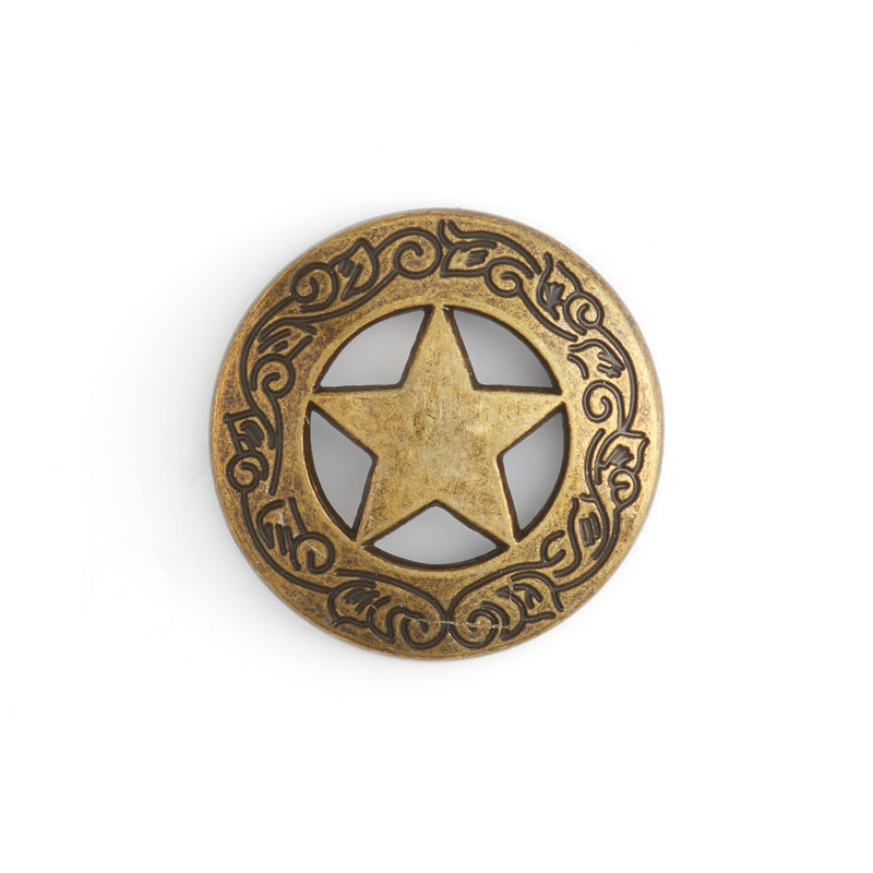 Badge Étoile Concho Or
