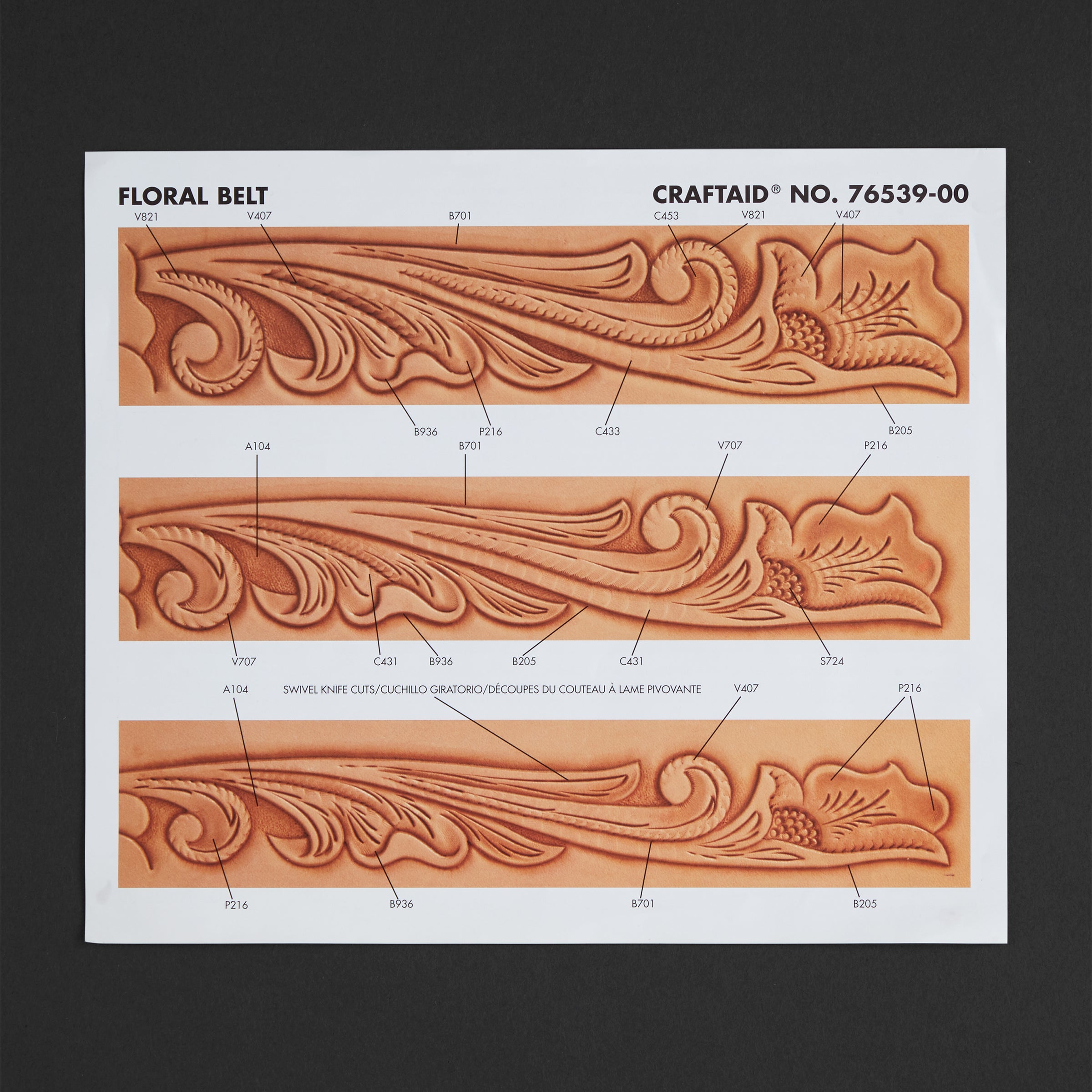 Floral Scroll Belt Craftaid® | Tandy Leather — Tandy Leather, Inc.