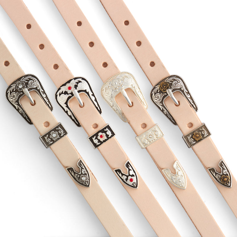 Floral Hatband Buckle Set