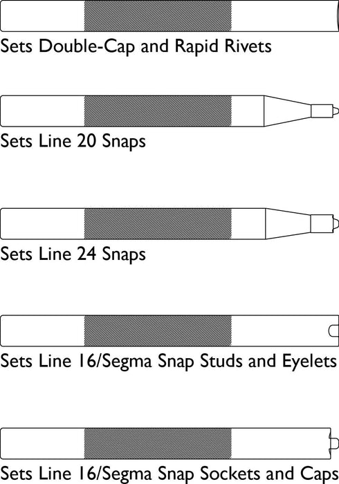 Craftool® Deluxe Snap-All/Rivet Setter Set