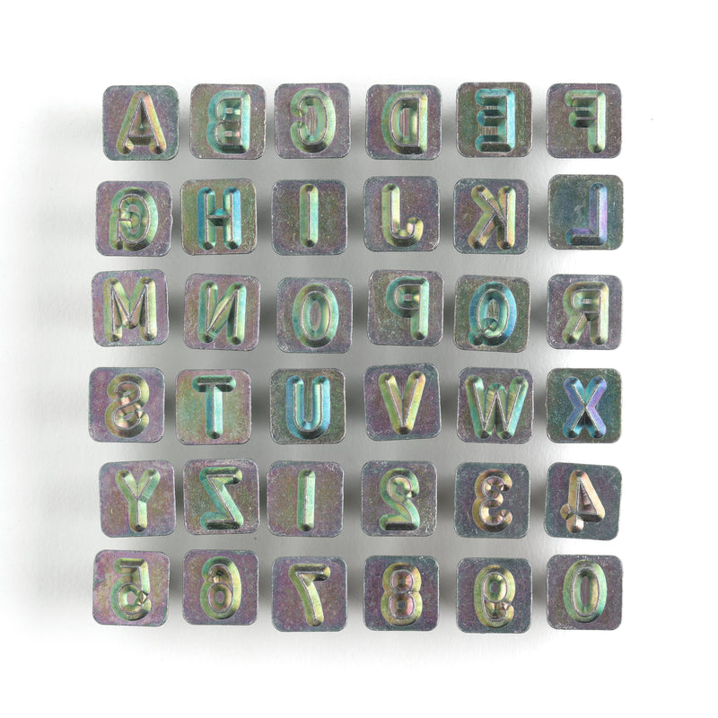 Craftool® Mini Narrow Alphabet & Number Stamp Set