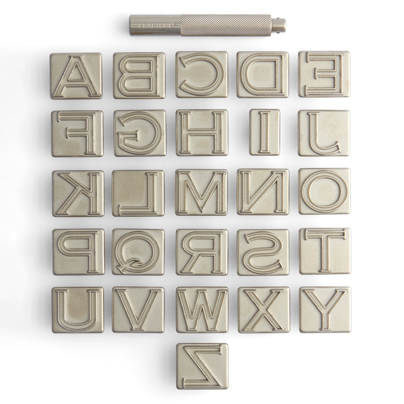Juego de sellos con letras del alfabeto de cara abierta Craftool®