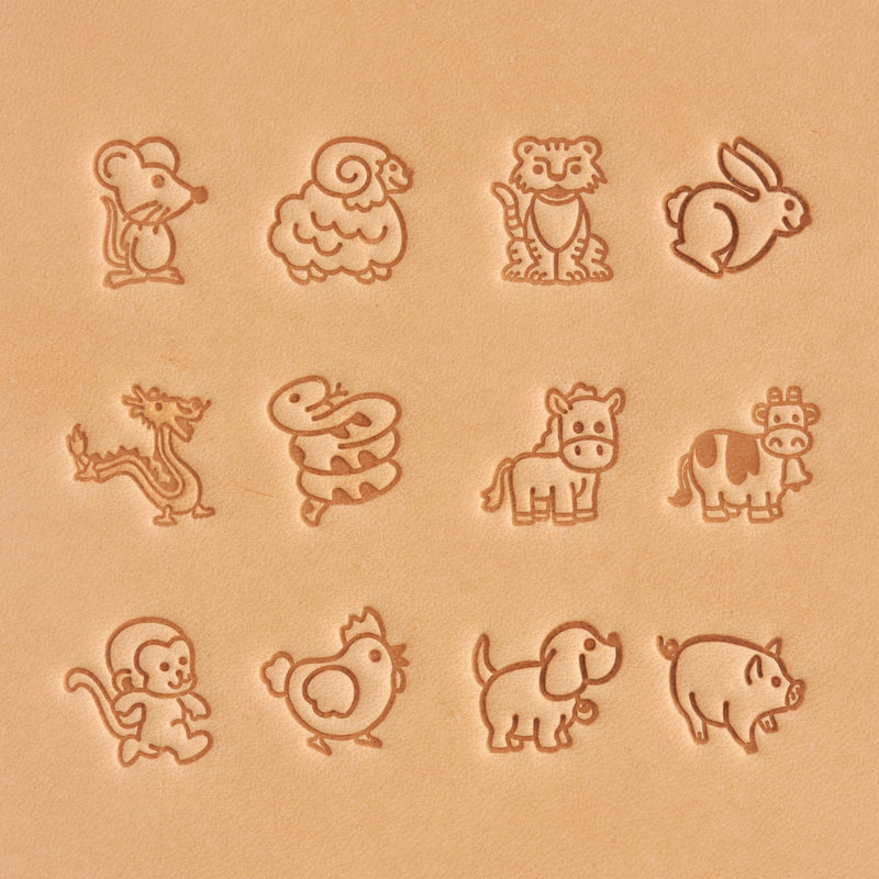 Jeu de timbres d'animaux de dessin animé