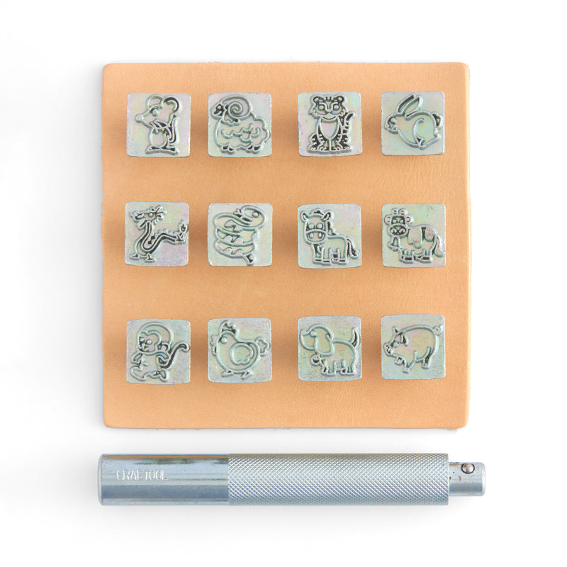 Jeu de timbres d'animaux de dessin animé