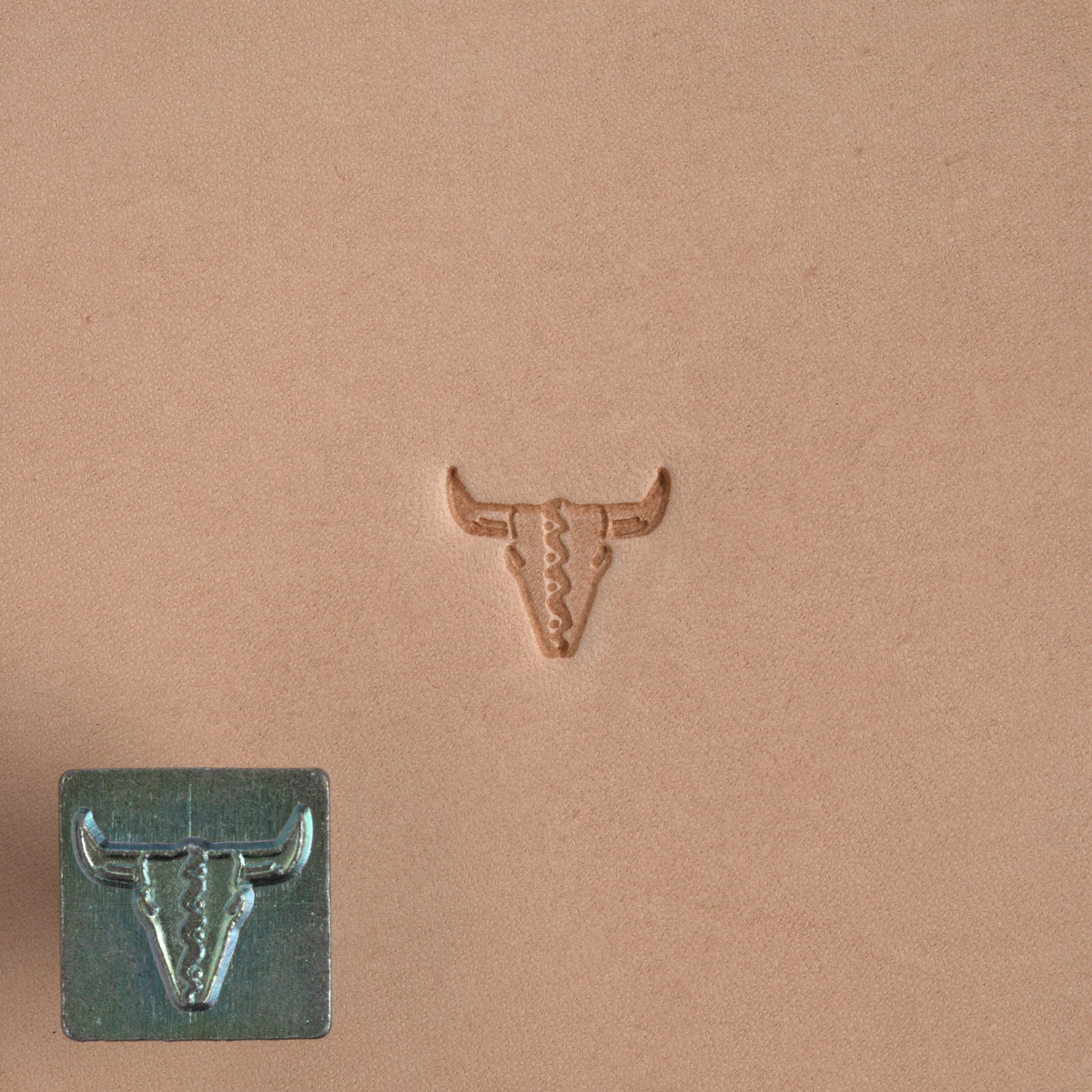 【美品】AKM SHRINK MAT OIL COW LEATHER Craftool® Small Stamp Head Cow Skull | Tandy Leather — Tandy