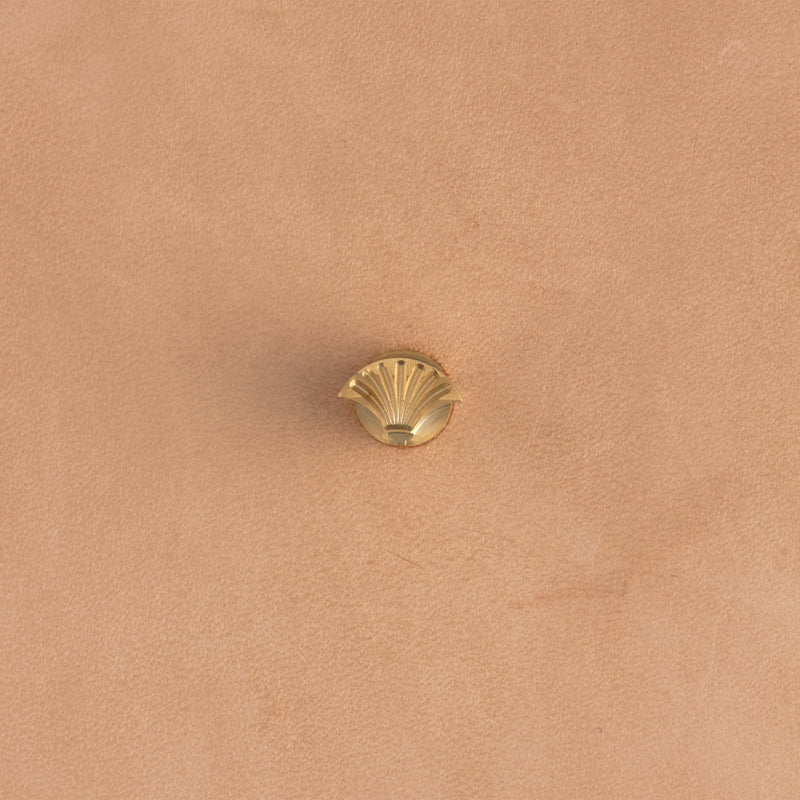 Lined Shell Brass Stamp