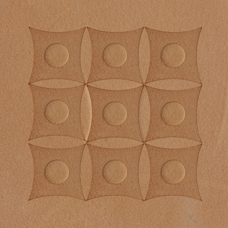 Curved Square With Dot Brass Stamp