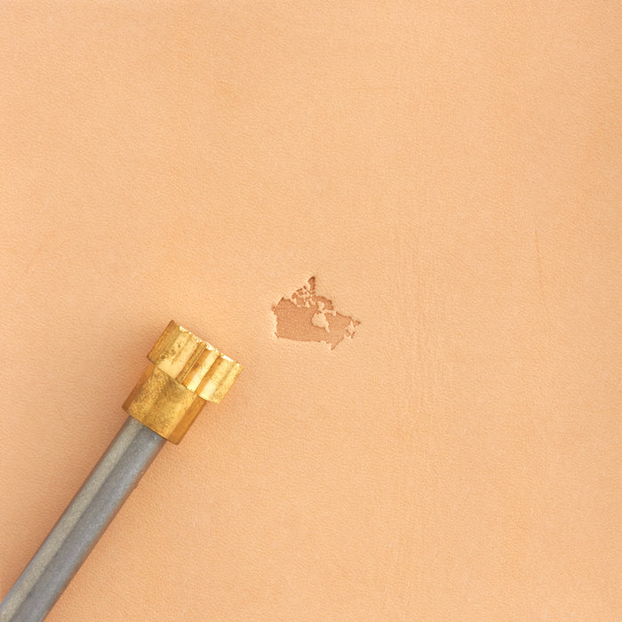 Canada Map Brass Stamp