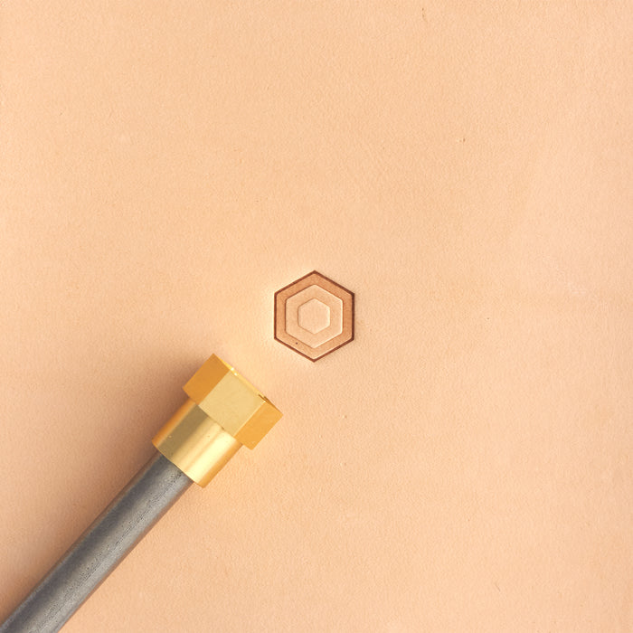 Hex Stepped Brass Stamp
