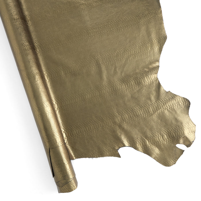 Snake Print Utility Side Gold