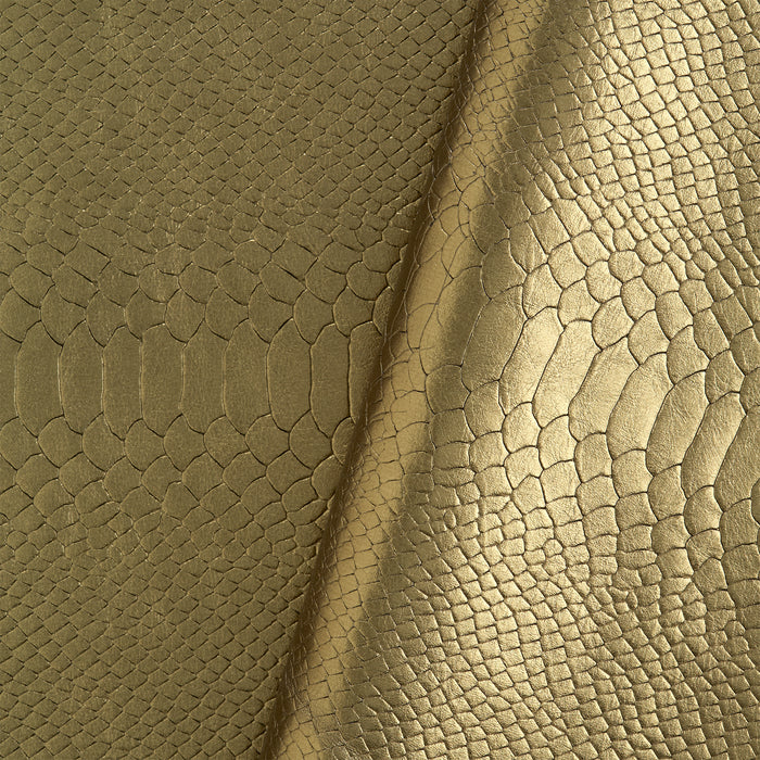 Snake Print Utility Side Gold