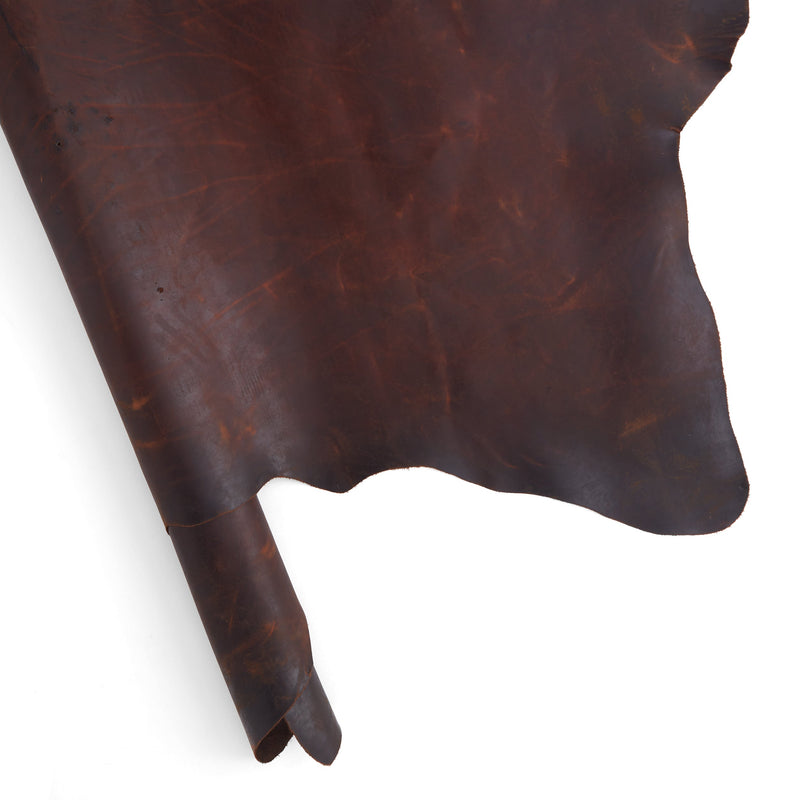 Cuir de vache rustique à trois coupes