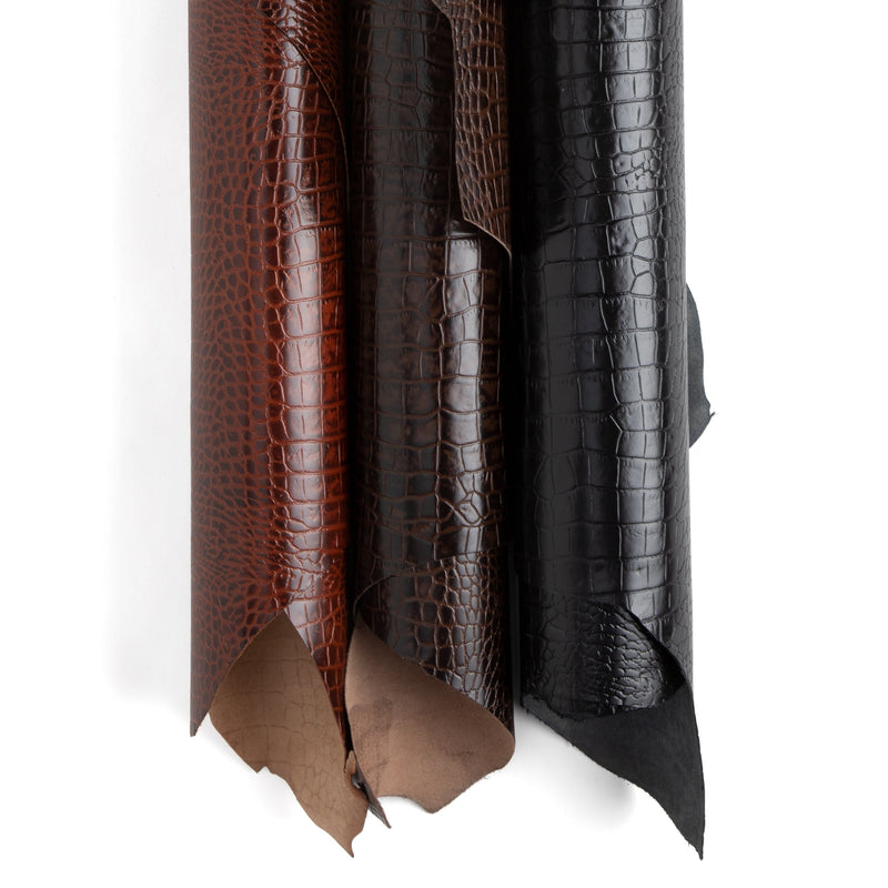 Mauri Croc Embossed Designer Double épaule