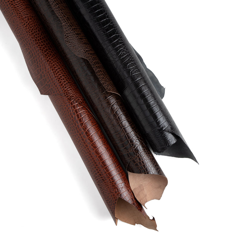 Mauri Croc Embossed Designer Double épaule