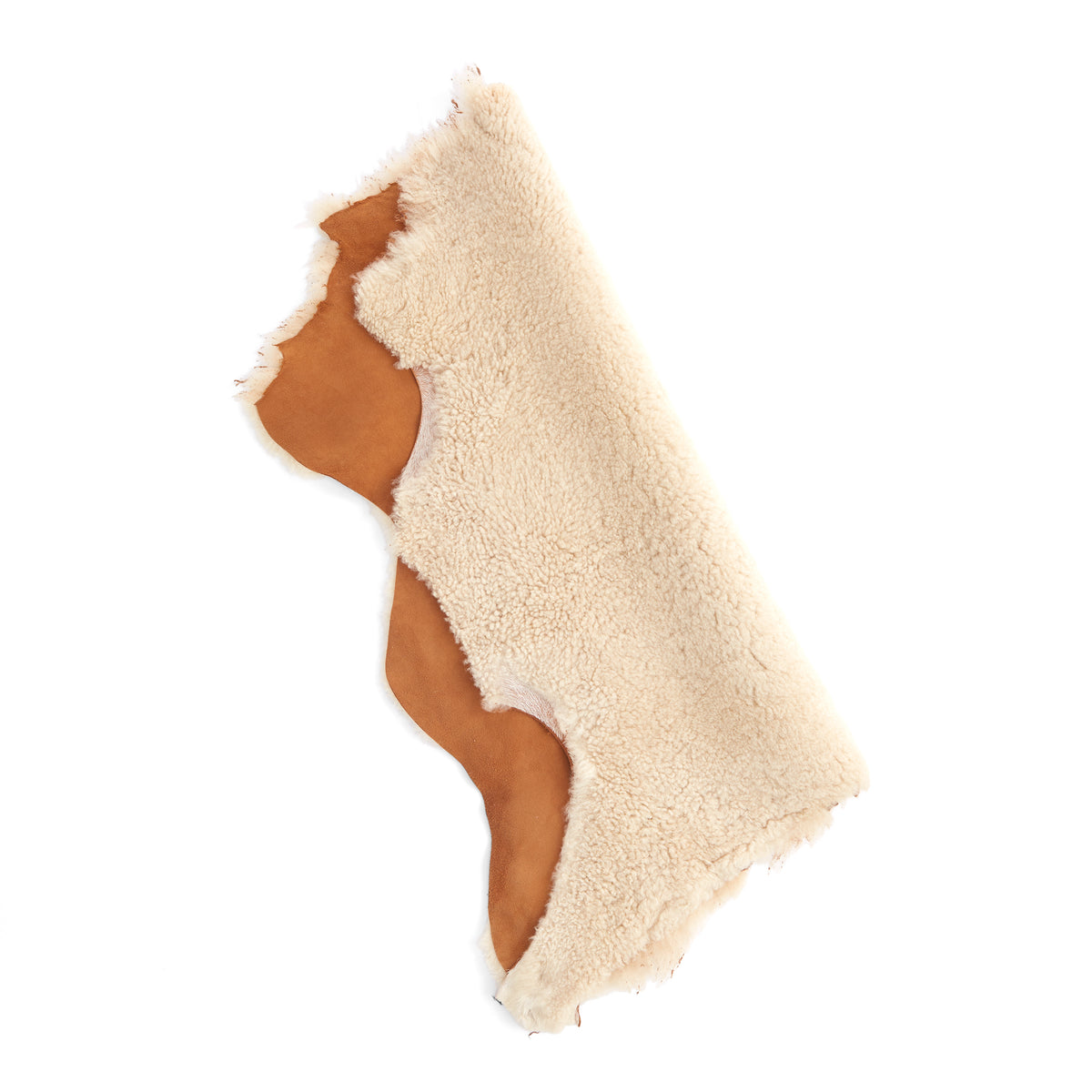 Contrast Leather Shearling