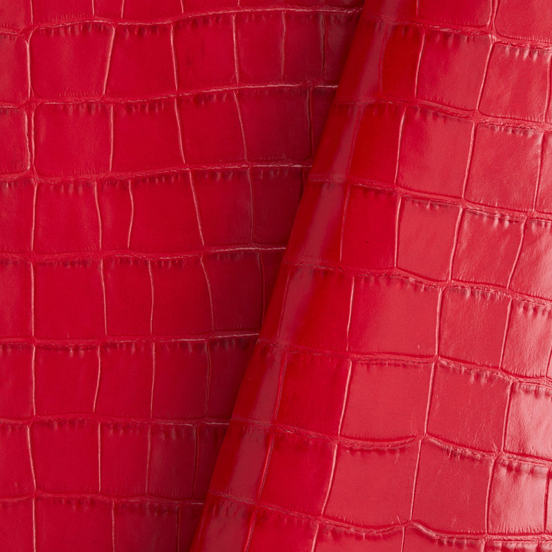Embossed Gator Print Side Red