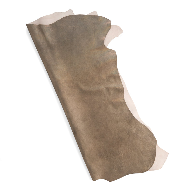 Lined Metallic Goat Skin Dark Smoke